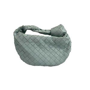 Bottega Veneta -  Mini Jodie Knotted Leather Washed Teal Blue  - Brand New